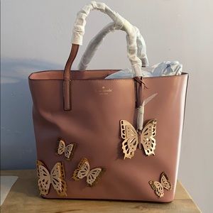 Kate Spade Little Len Pink Butterfly Tote
